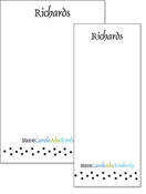 Queen Bee Personalized Note Pads - Black & Blue Polka Dot (NP-L-30)